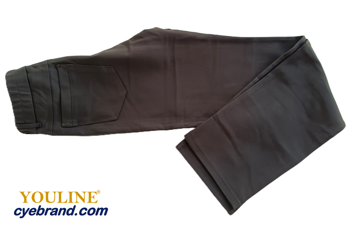 Pantalones Tejido Punto Roma Botón Liso Coffee 2