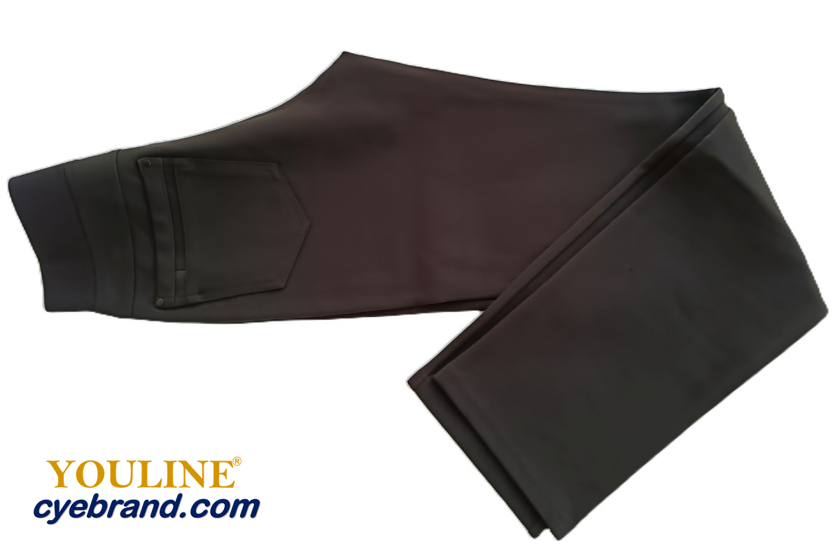 Pantalones Tejido Punto Roma Goma Liso Coffee 2