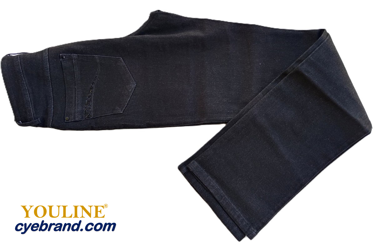 Pantalones Vaqueros Youline Botón Negro 2